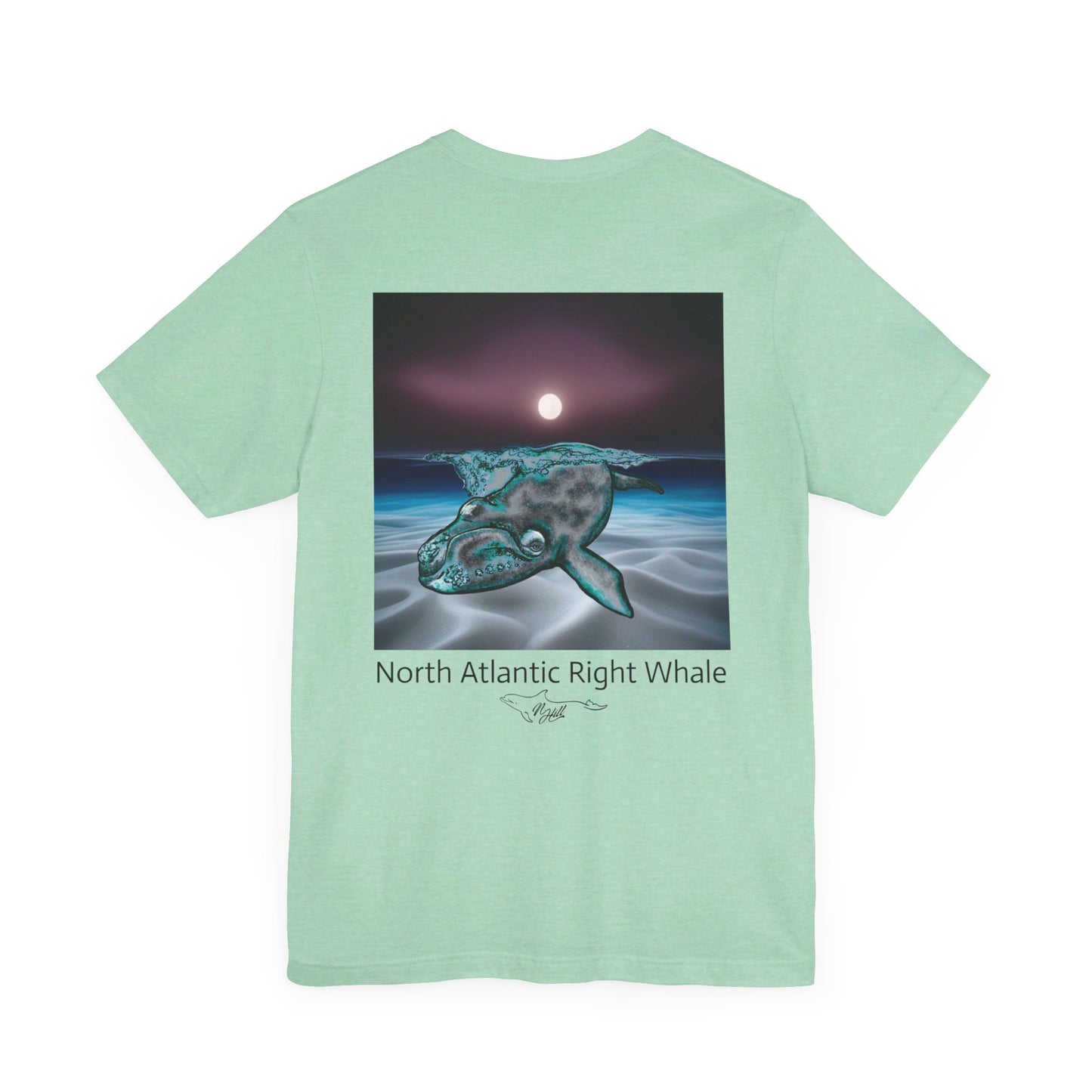 Moonlight North Atlantic Right Whale Unisex Jersey Short Sleeve Tee