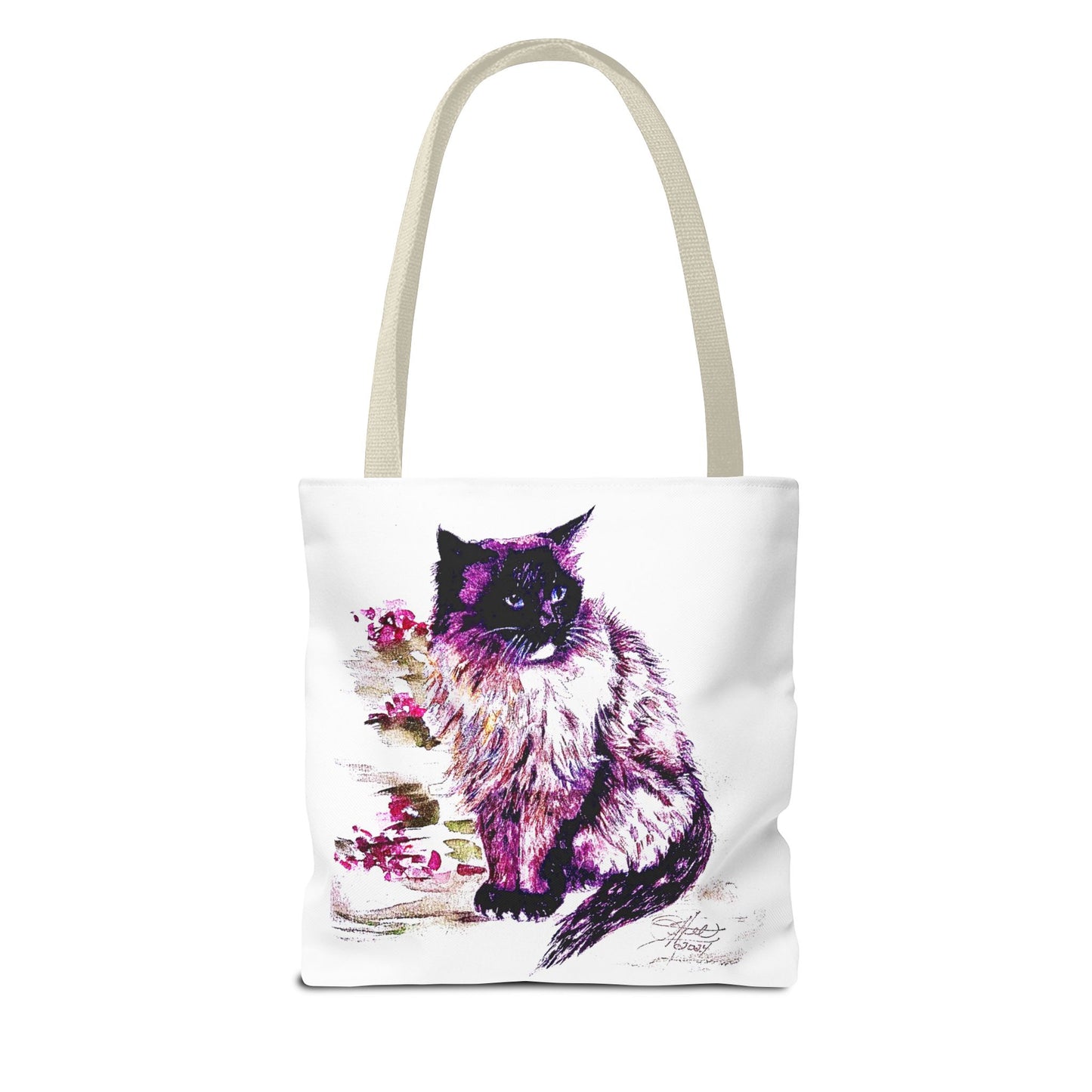 Siamese Cat Tote Bag by Tracy Hill (AOP)