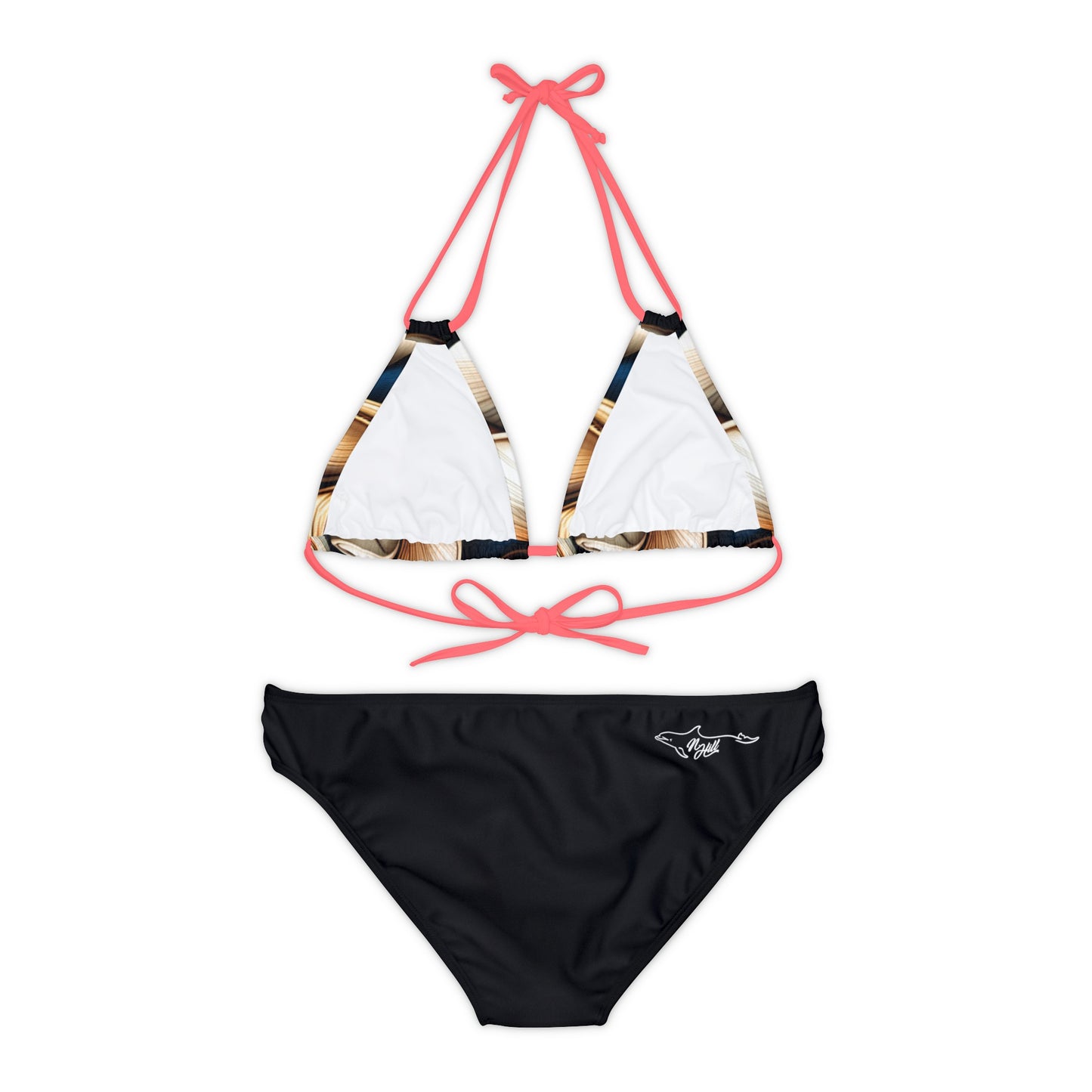 Clams Strappy Bikini Set (AOP)