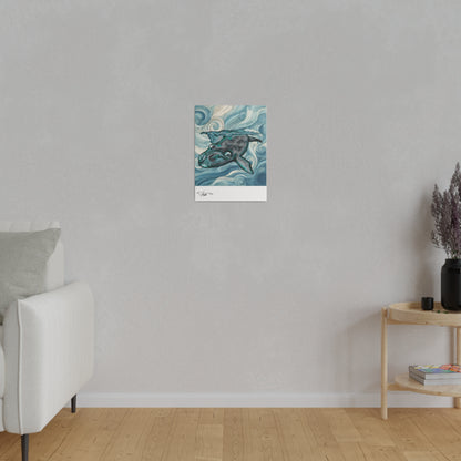 North Atlantic Right Whale Matte Canvas, Stretched, 0.75"