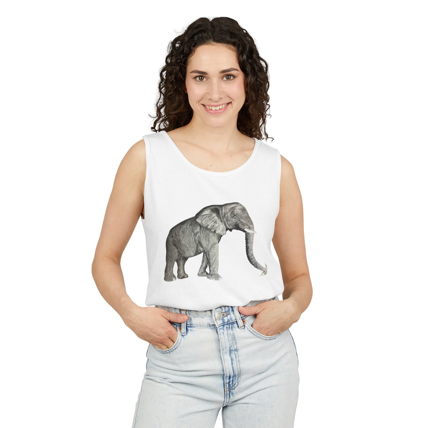 Elephant Unisex Garment-Dyed Tank Top