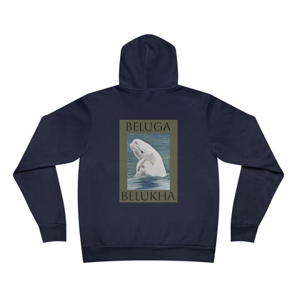 Beluga Whale Unisex Sponge Fleece Pullover Hoodie