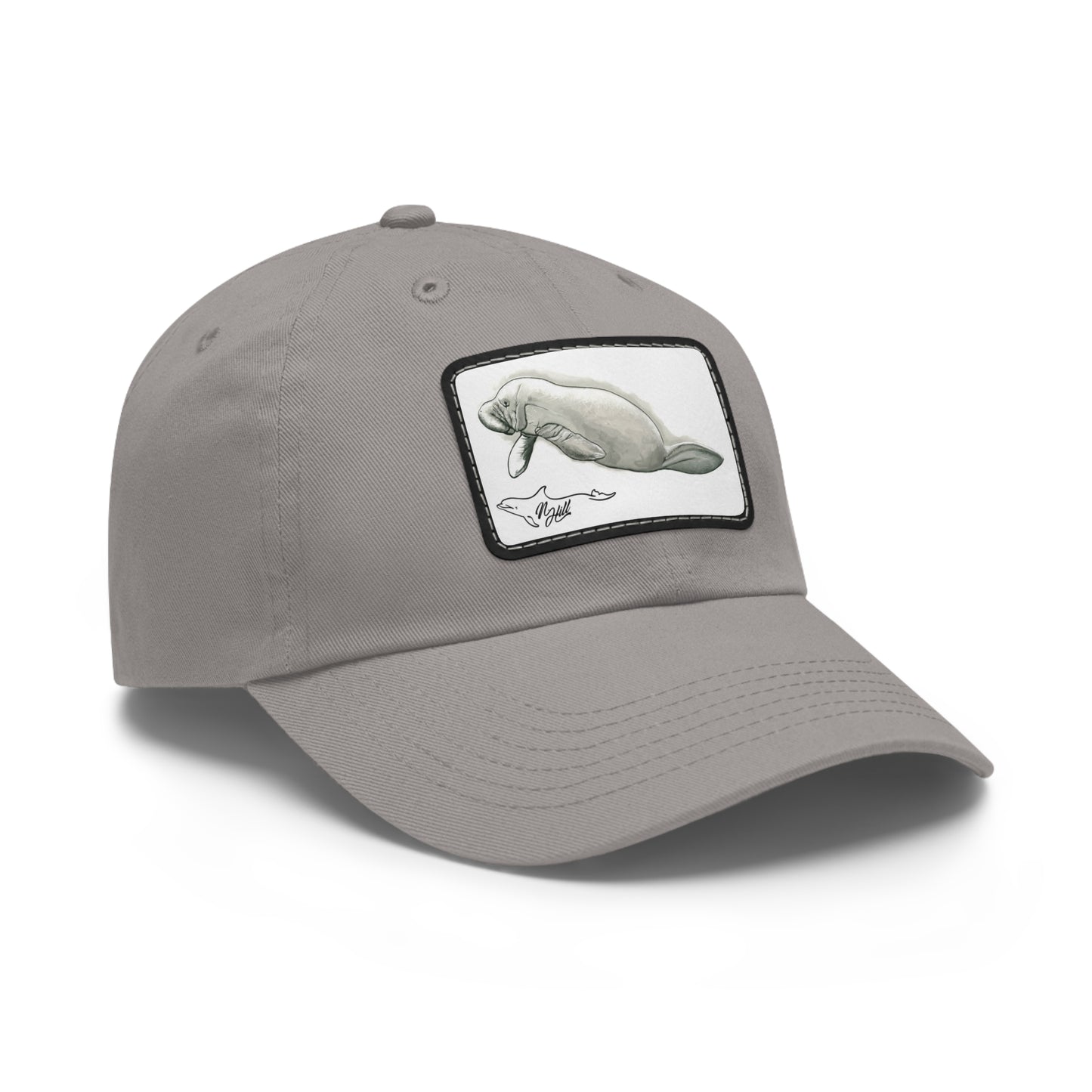 Manatee Hat with Leather Patch (Rectangle)