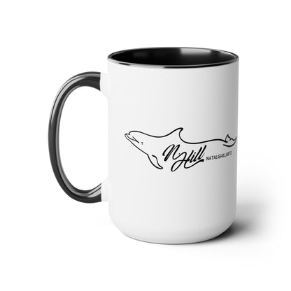 Sea Otter Two-Tone Coffee Mugs, 15oz