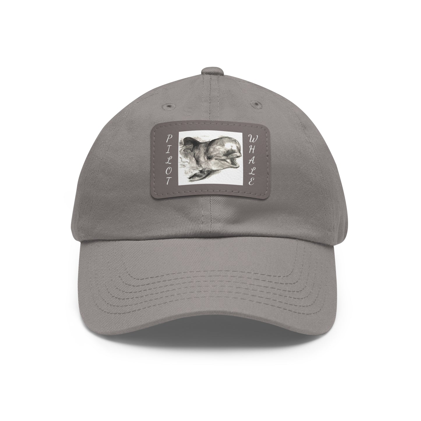 Pilot Whale Hat with Leather Patch (Rectangle)