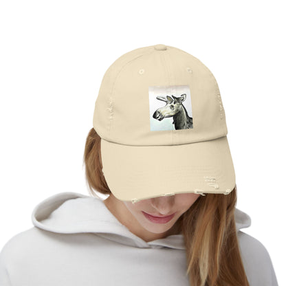 Moose Unisex Distressed Cap