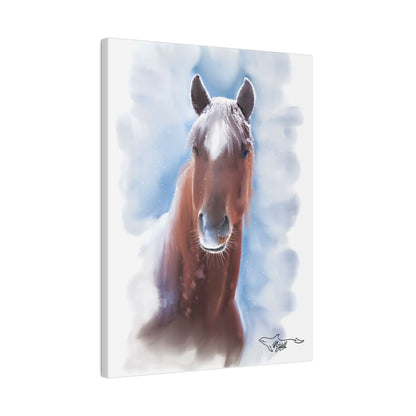 Winter Horse Matte Canvas, Stretched, 0.75"