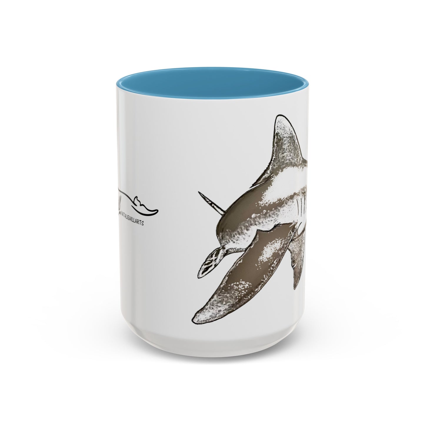 Oceanic Whitetip Shark Accent Coffee Mug, 11oz