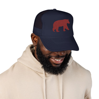 Grizzly Bear Foam Trucker Hat (Embroidery)