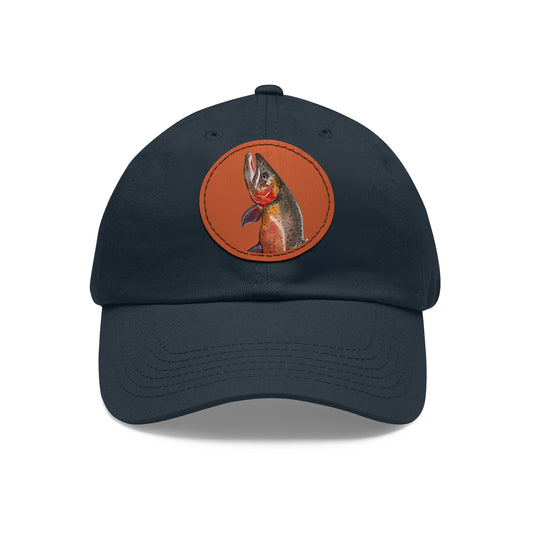 Cutthroat Trout Hat with Leather Patch (Round)