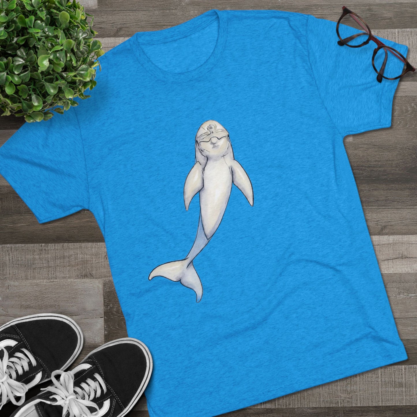 Dolphin Unisex Tri-Blend Crew Tee