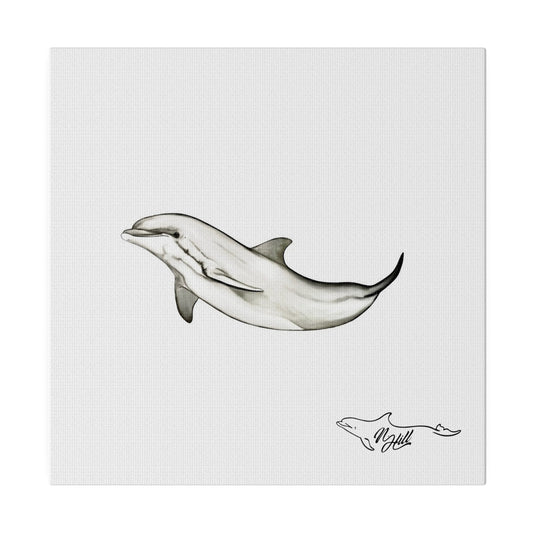 Dolphin Matte Canvas, Stretched, 0.75"