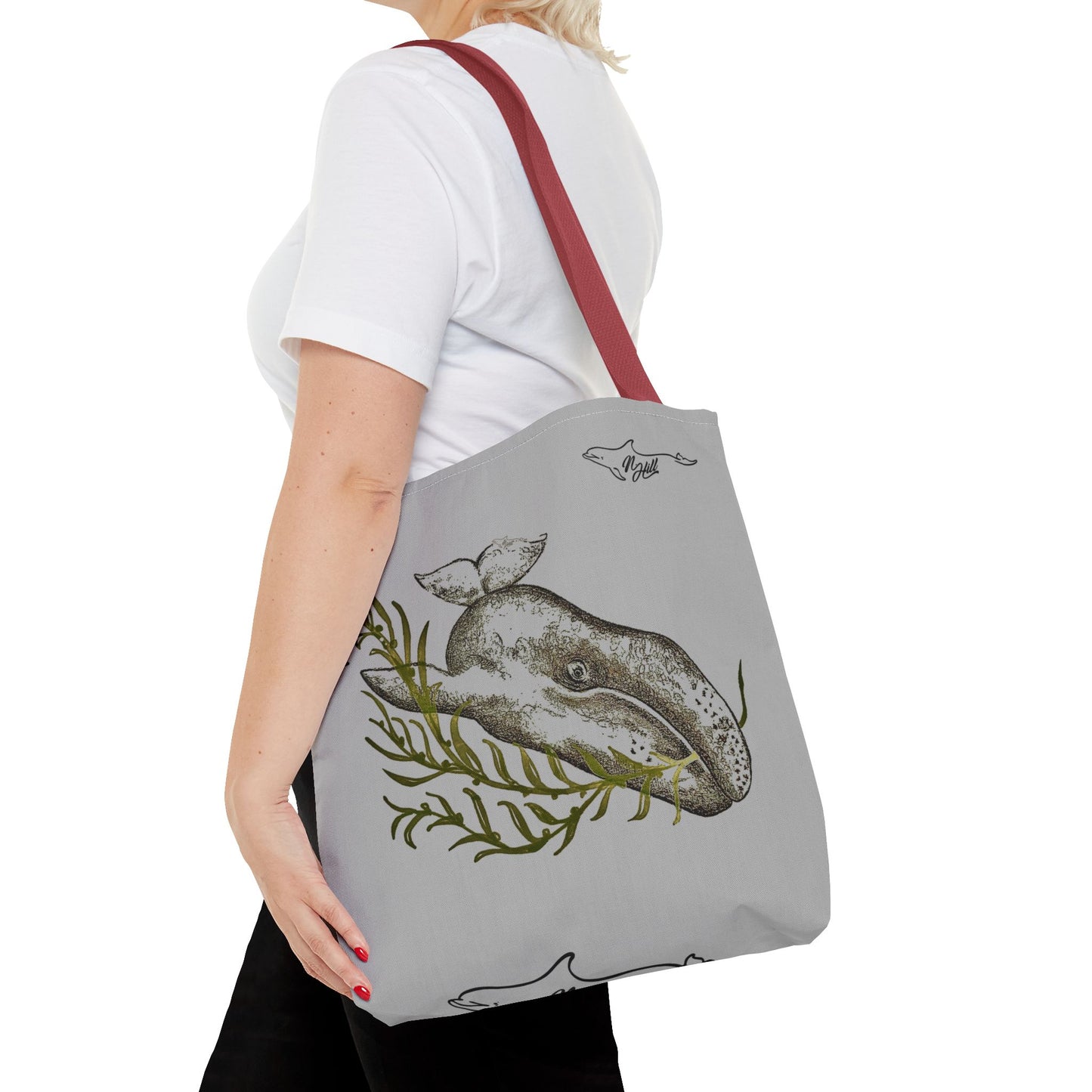 Gray Whale Tote Bag (AOP)