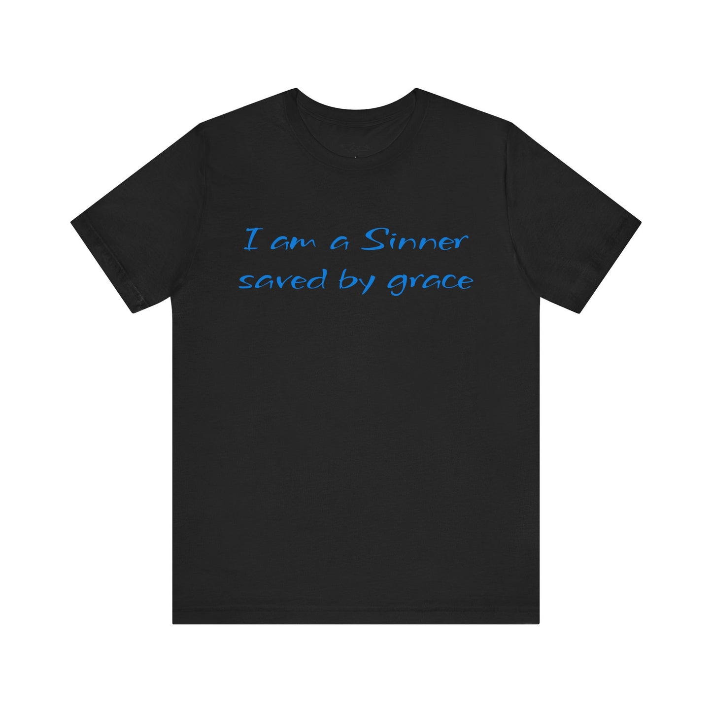 I Am A Sinner Saved By Grace Jersey Short Sleeve Tee