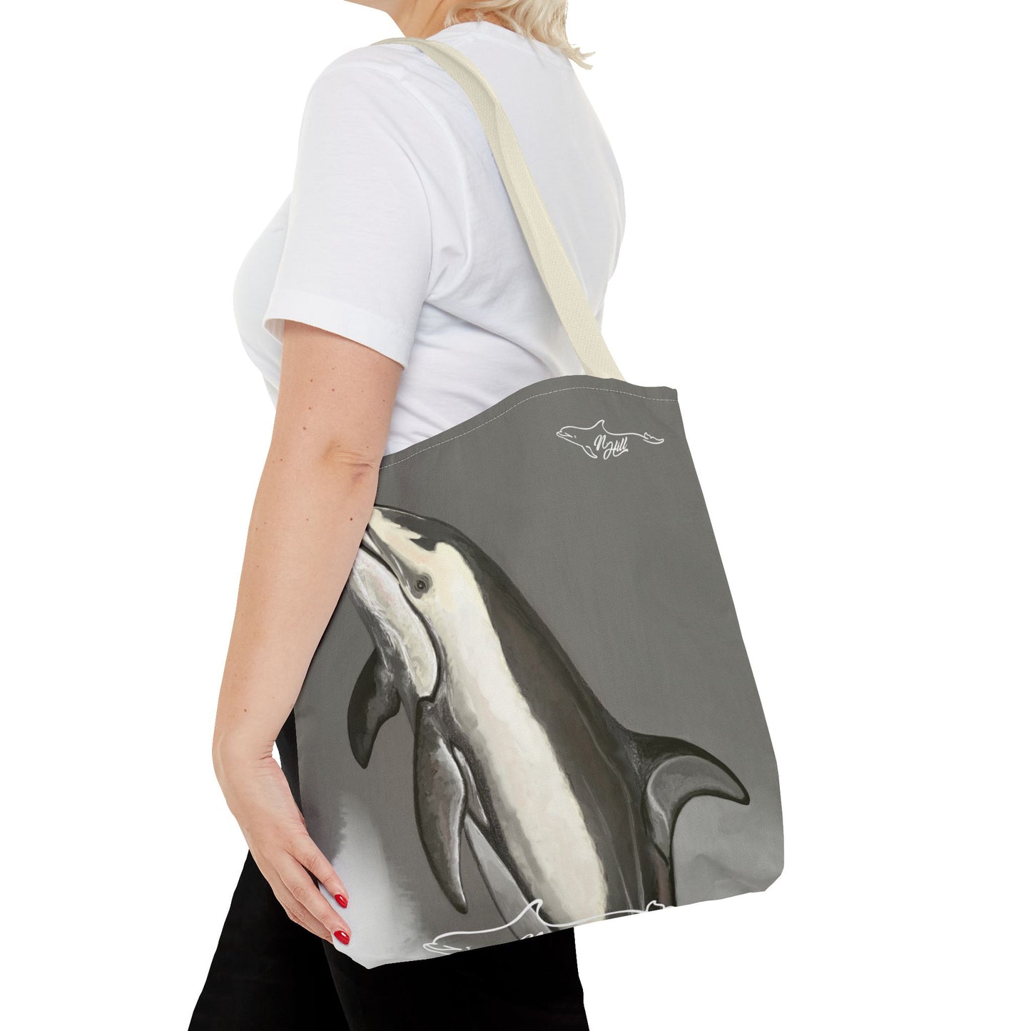 Pacific White Sided Dolphin Tote Bag (AOP)