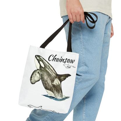 Biggs Killer Whale Chainsaw Tote Bag (AOP)