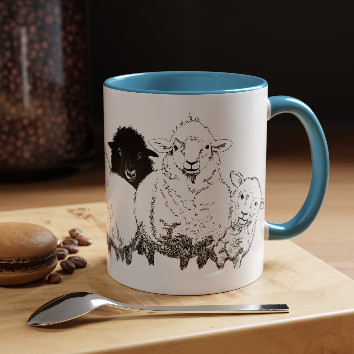 Get In The Heard Sheep Accent Coffee Mug (11, 15oz)