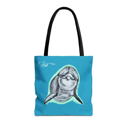 Curious Dolphin Tote Bag (AOP)