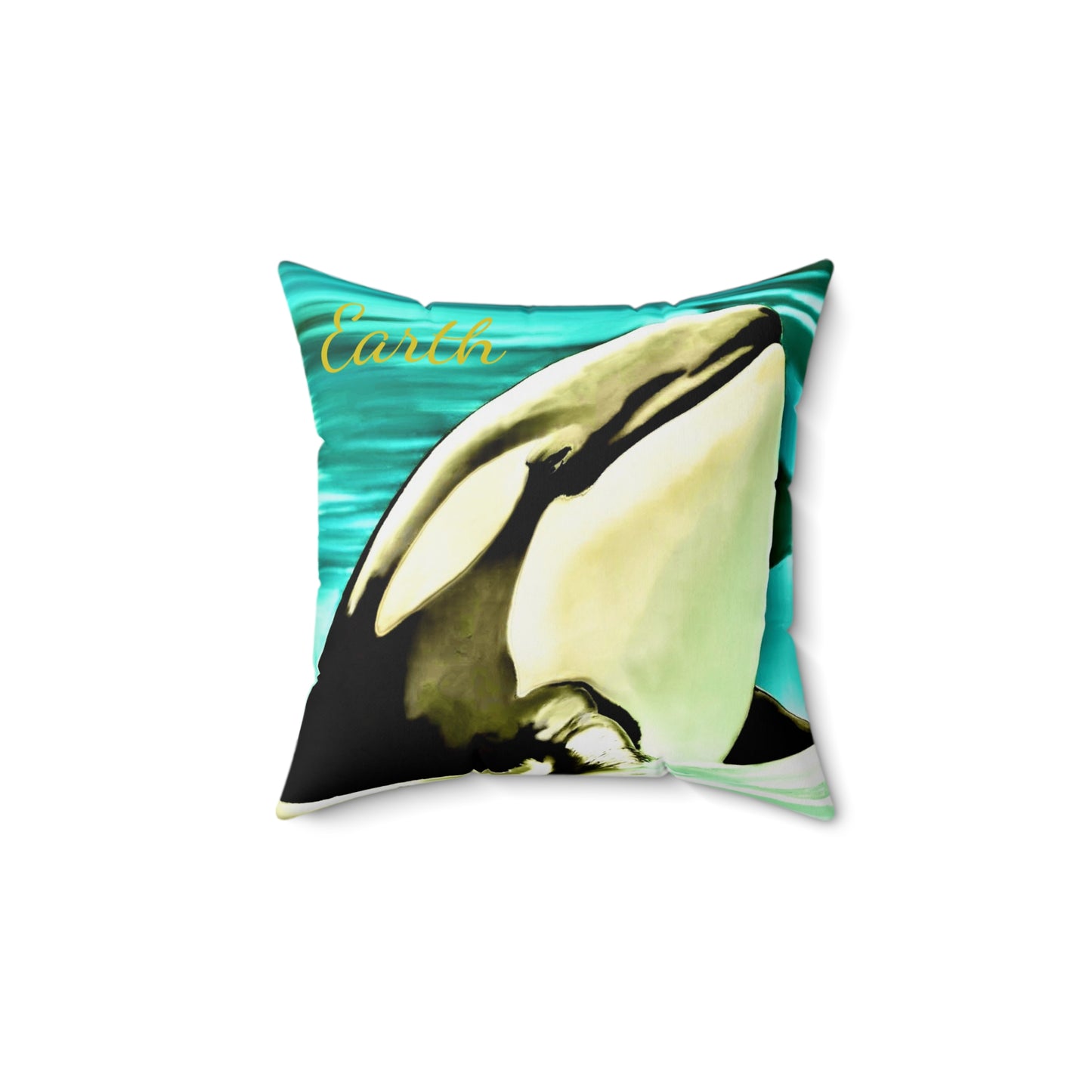 Earth Orca Tribute Spun Polyester Square Pillow