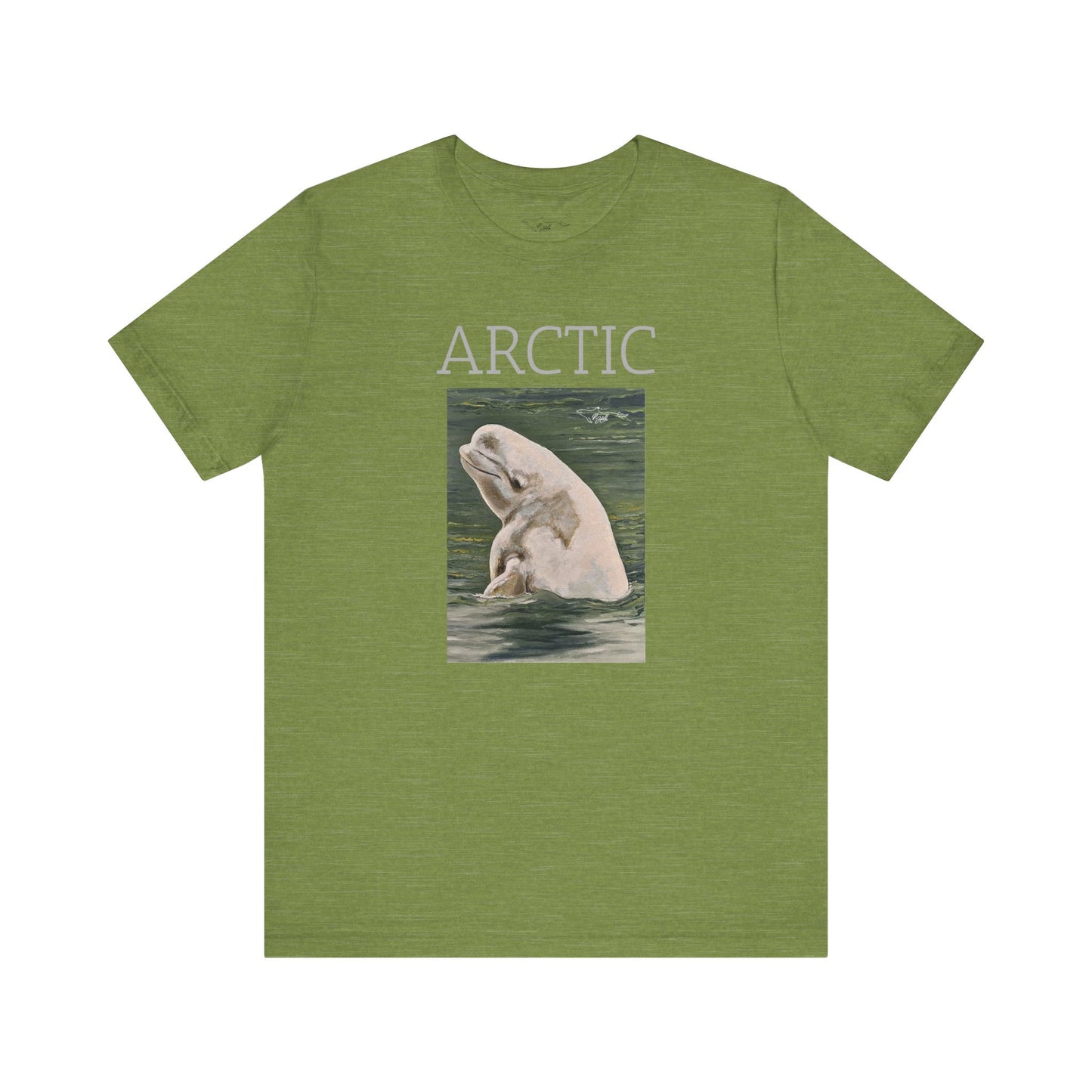 Beluga Whale Green Hughes Unisex Jersey Short Sleeve Tee