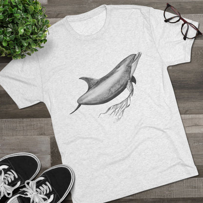 Bottlenose Dolphin Unisex Tri-Blend Crew Tee