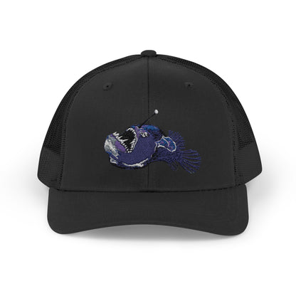 Angler Fish Embroidered Snapback Trucker Cap