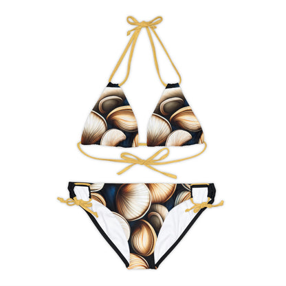 Clams Strappy Bikini Set (AOP)