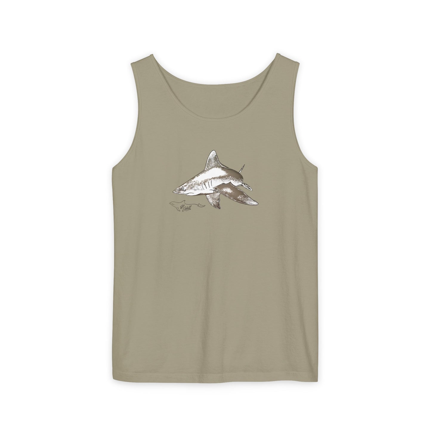 Shark Unisex Garment-Dyed Tank Top