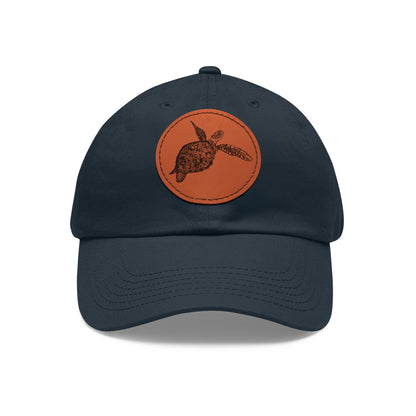 Sea Turtle Hat with Leather Patch (Round)