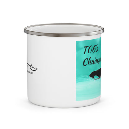 Chainsaw Orca Enamel Camping Mug