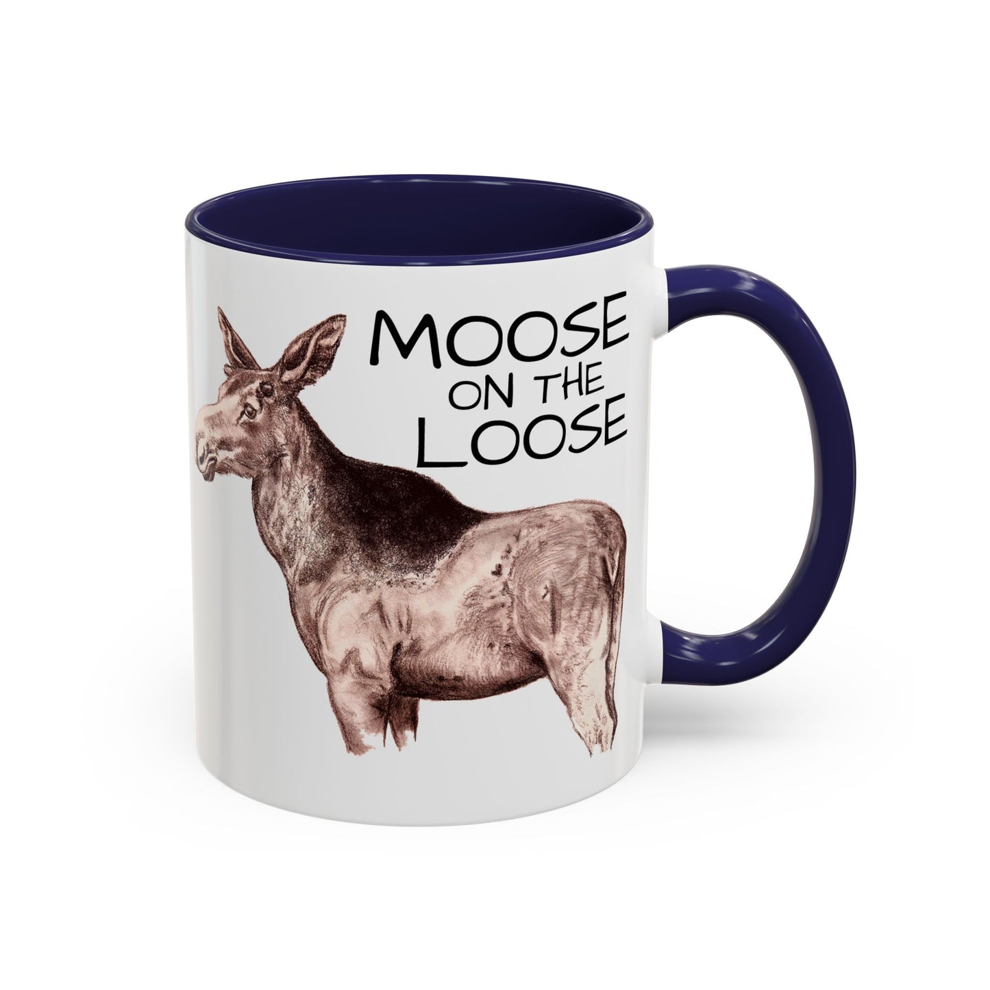 Moose On The Loose Accent Coffee Mug (11, 15oz)