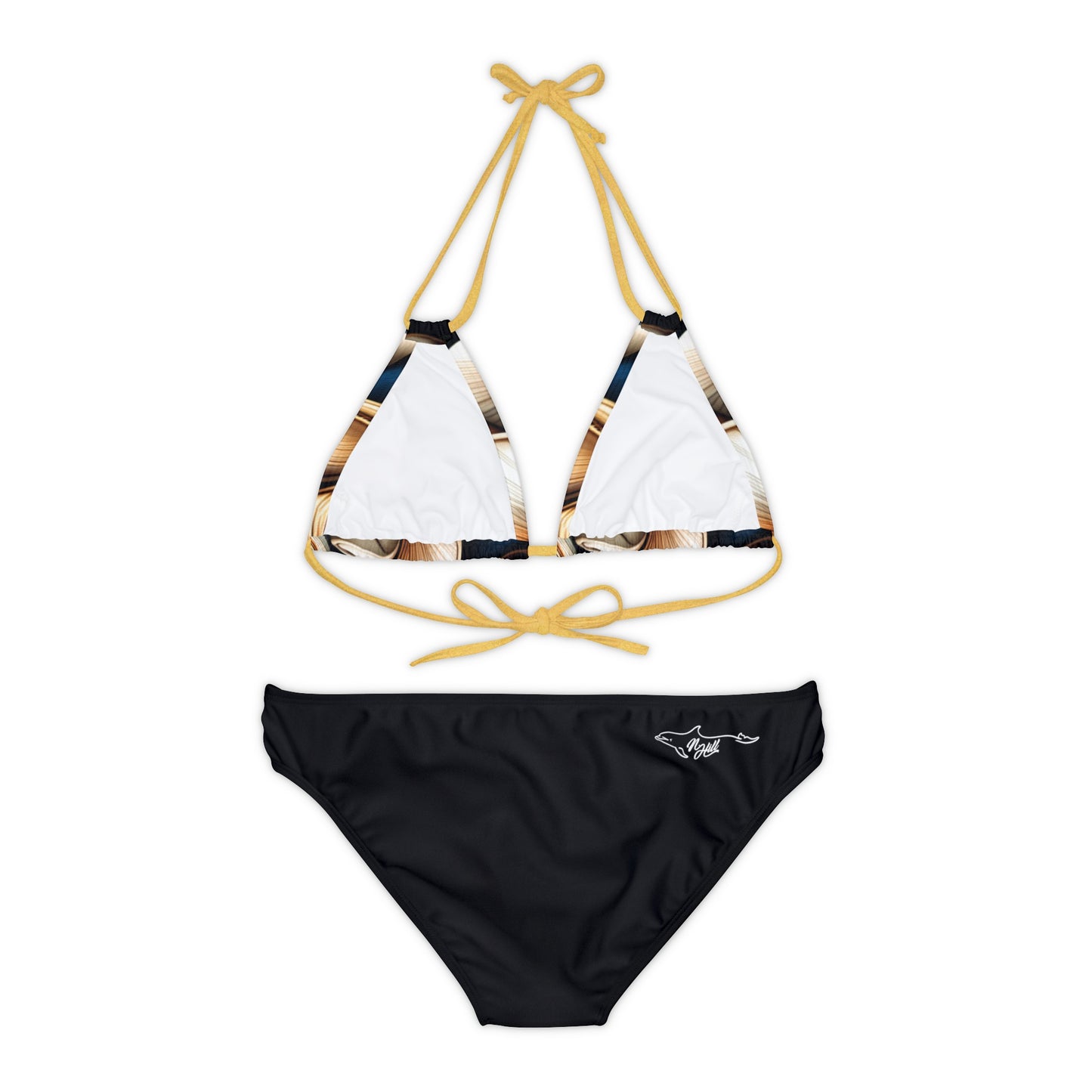 Clams Strappy Bikini Set (AOP)