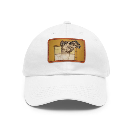 Bussin Clyde The Camel Hat with Leather Patch (Rectangle)