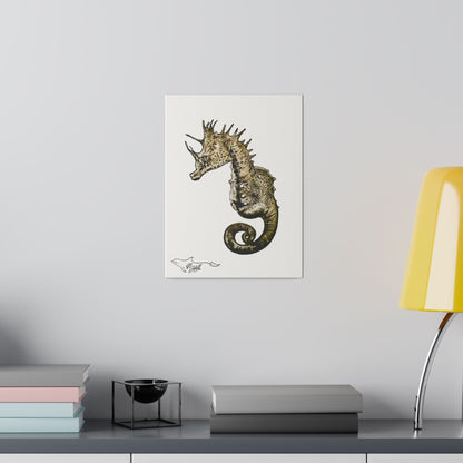 Sea Horse Matte Canvas 9" x 12", Stretched, 0.75"