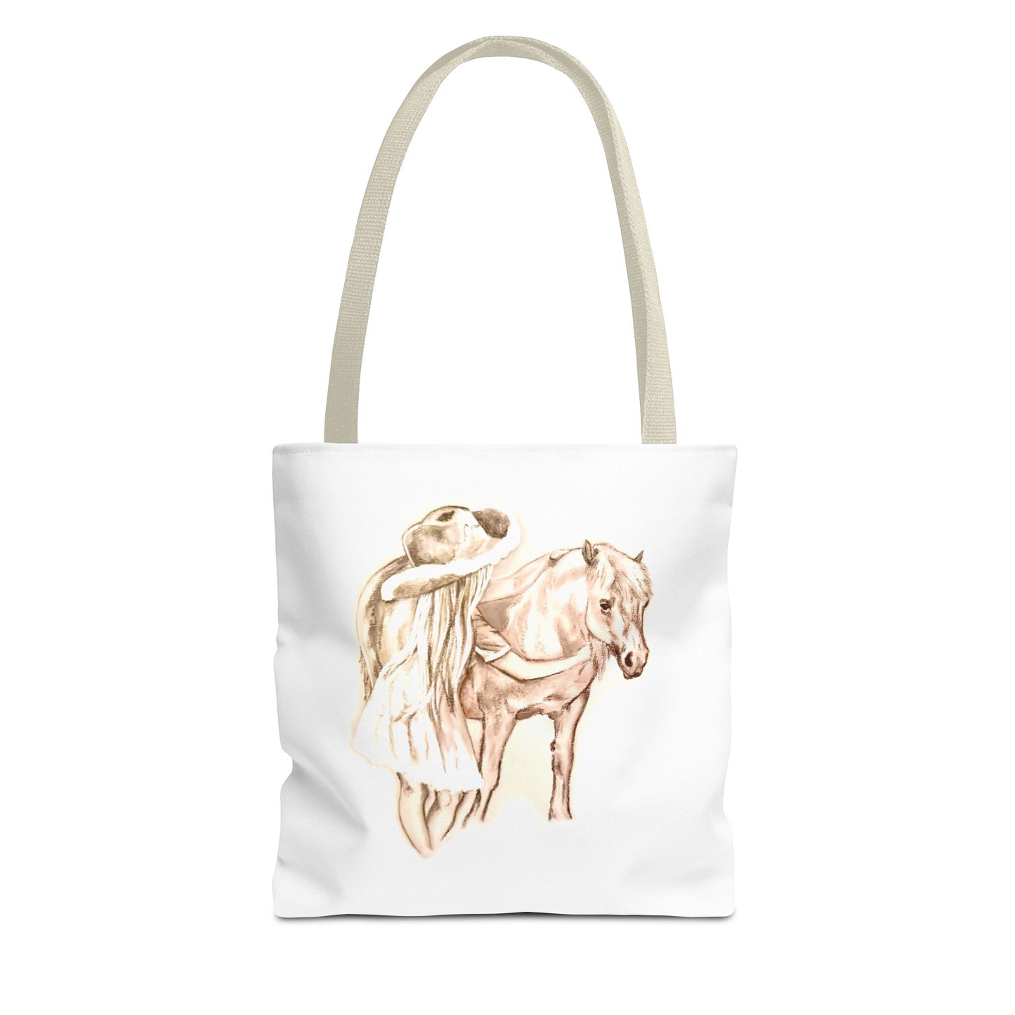 Little Girl and Pony Tote Bag (AOP)