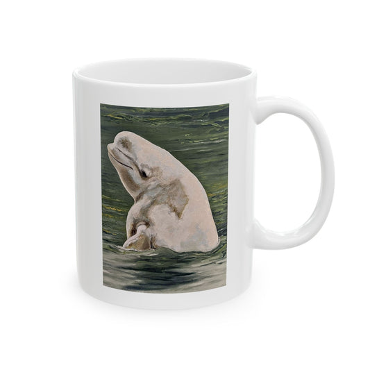 Beluga Whale Green Hughes Ceramic Mug 11oz