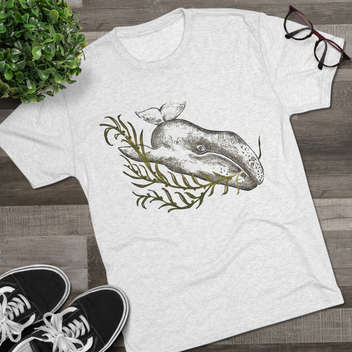 Grey Whale Unisex Tri-Blend Crew Tee