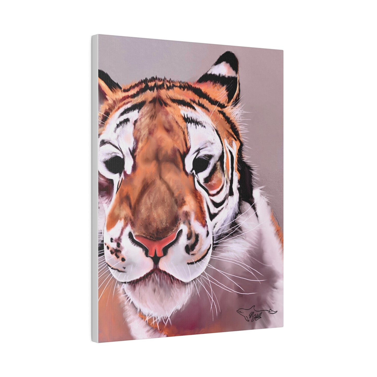 Tiger Matte Canvas, Stretched 10" x 8", 0.75"