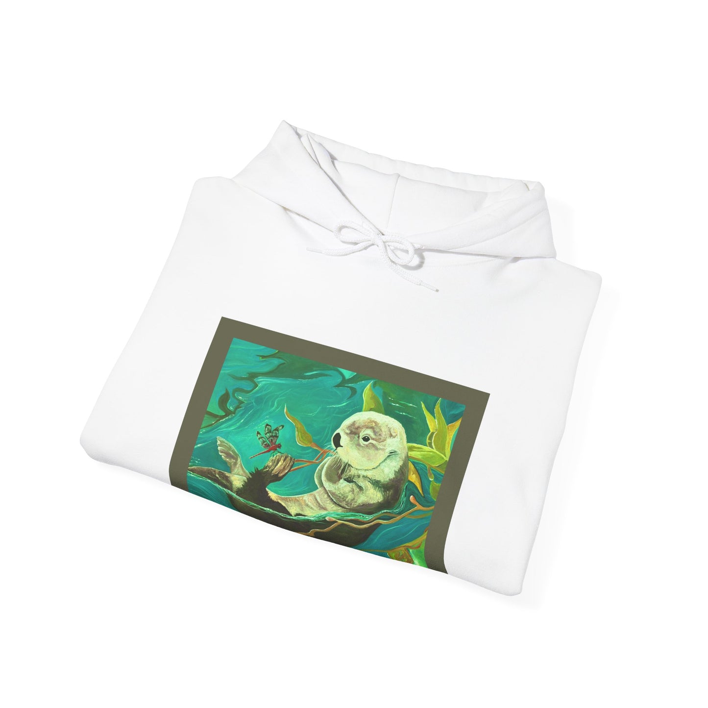 Otter and Dragonfly Unisex Heavy Blend™ Hooded Sweatshirt