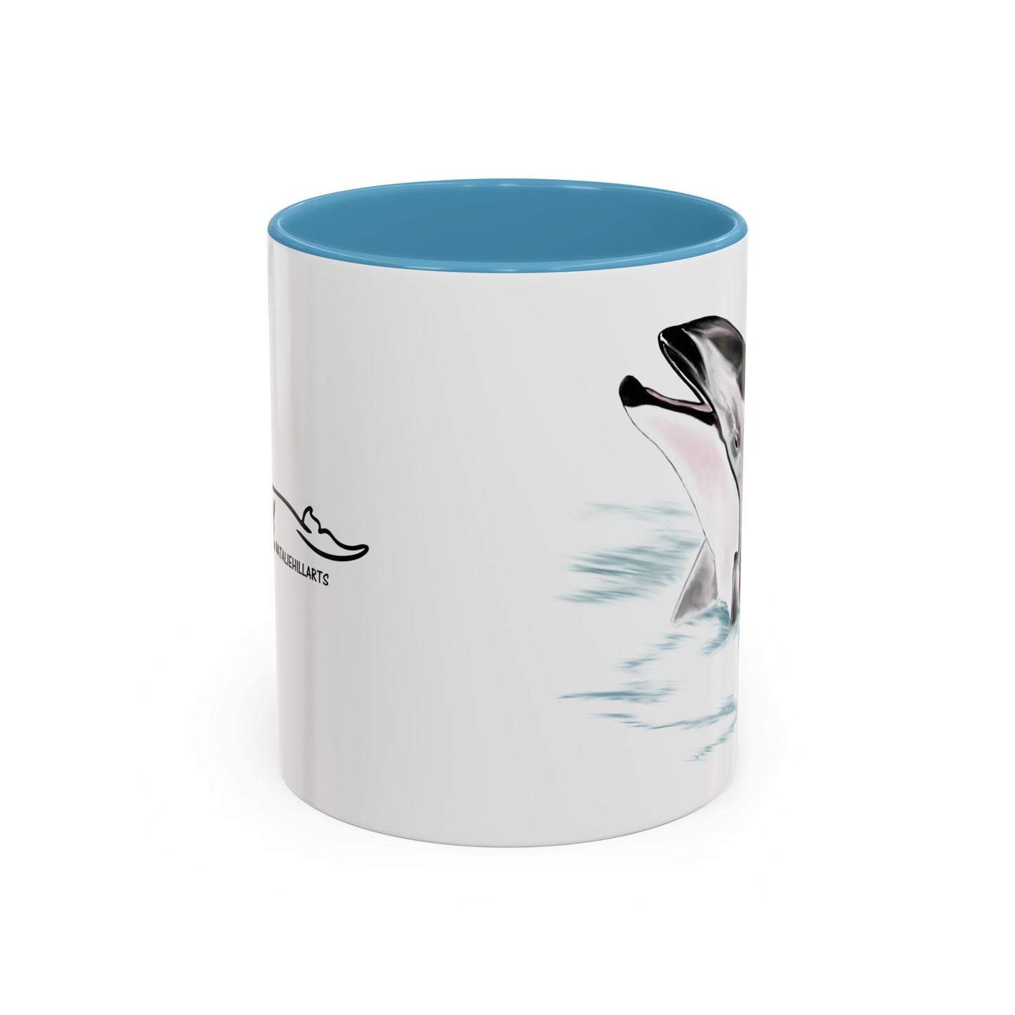 Pacific White Sided Dolphin Elelo Accent Coffee Mug 11oz.