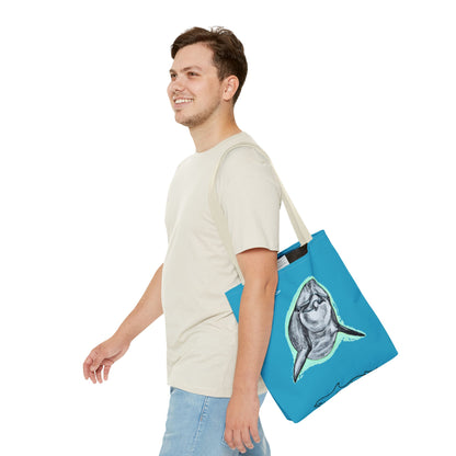 Curious Dolphin Tote Bag (AOP)