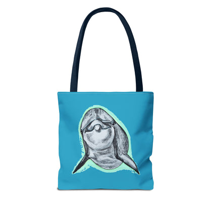 Curious Dolphin Tote Bag (AOP)