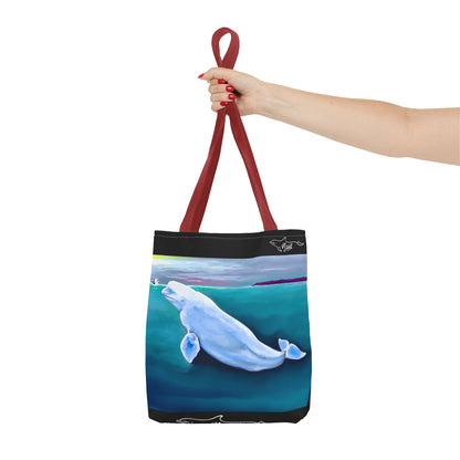 Beluga Whale Hvaldimir Tote Bag by Tracy Hill (AOP)