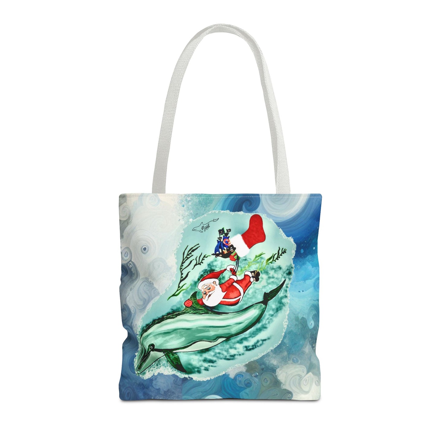 Deep Dive Delivery Santa Clause Tote Bag (AOP)