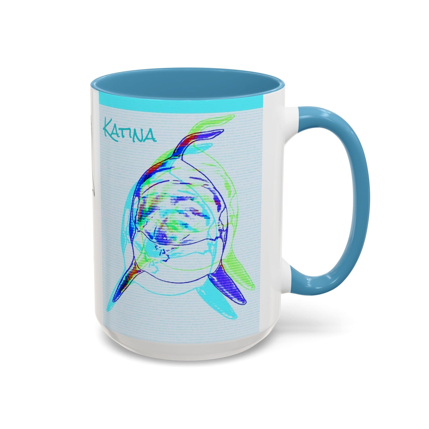 Katina Orca Whale Gestural Accent Coffee Mug (11, 15oz)
