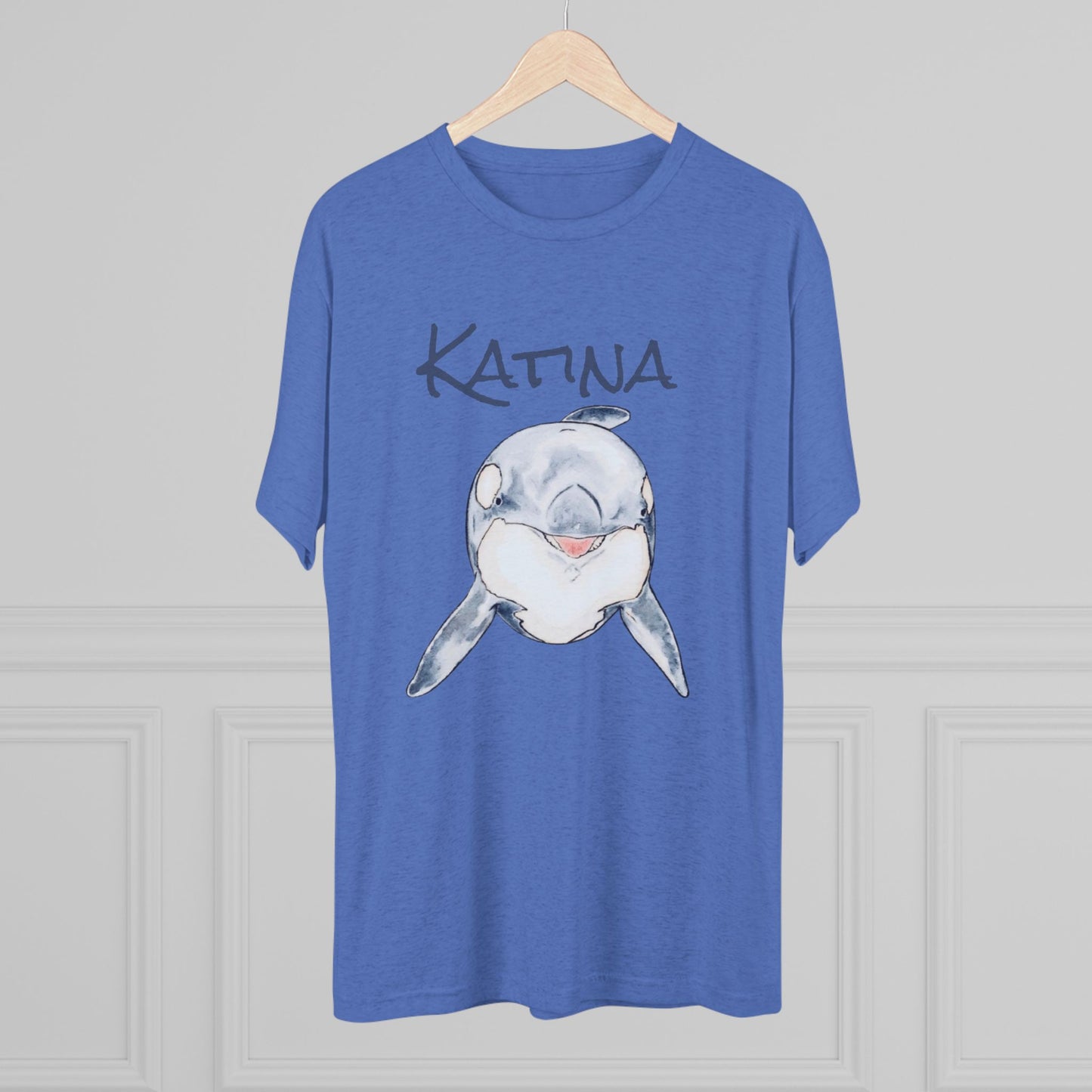 Katina Orca Whale Unisex Tri-Blend Graphic Crew Tee