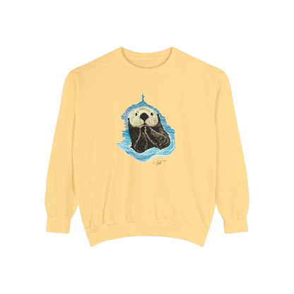 Sea Otter Colored Unisex Garment-Dyed Sweatshirt