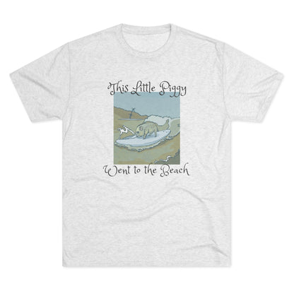 This Little Piggy went to the Beach Unisex Tri-Blend Crew Tee
