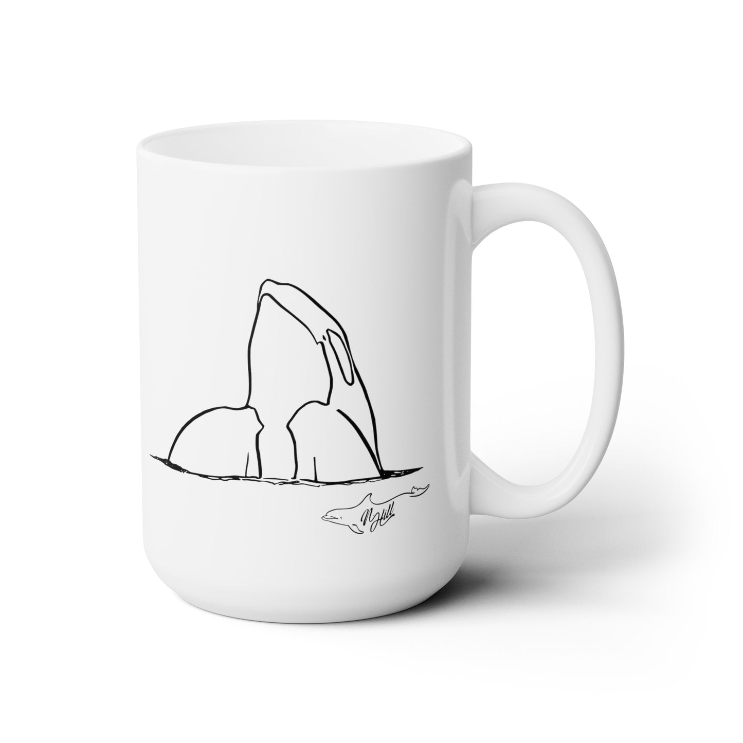 Orca Spy-hop Ceramic Mug 15oz