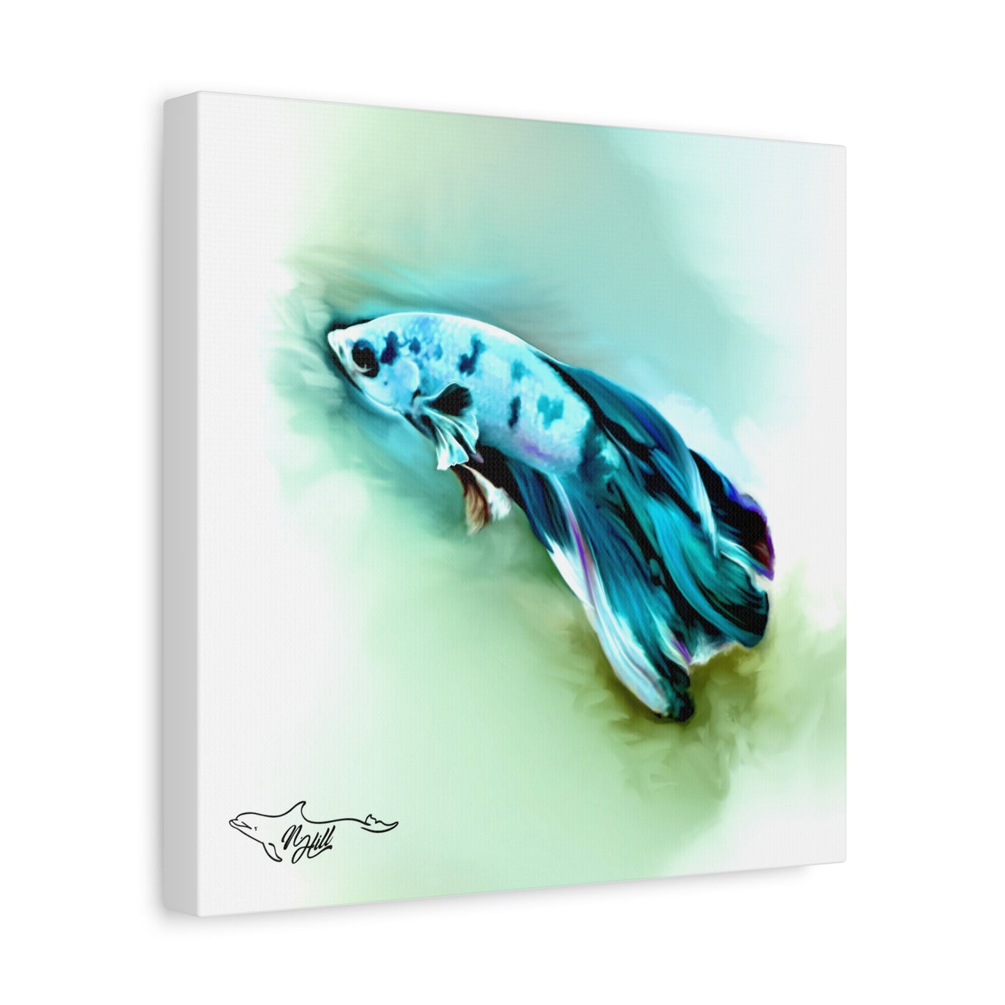 Betta Fish Matte Canvas, Stretched, 1.25"